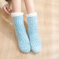Women's Sweet Solid Color Polyester Crew Socks A Pair sku image 5
