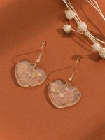 Wholesale Jewelry Cute Heart Shape Resin Drop Earrings main image 1