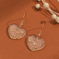 Wholesale Jewelry Cute Heart Shape Resin Drop Earrings main image 3