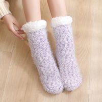 Women's Sweet Solid Color Polyester Crew Socks A Pair sku image 7