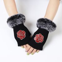 Women's Elegant Streetwear Heart Shape Flower Bow Knot Gloves 1 Piece sku image 15