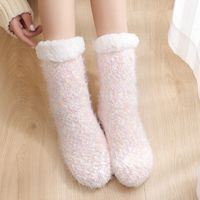 Women's Sweet Solid Color Polyester Crew Socks A Pair sku image 1