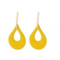 1 Pair IG Style Simple Style Round Water Droplets Stoving Varnish Iron Drop Earrings sku image 1