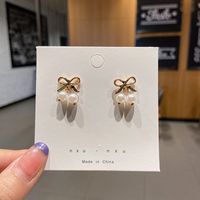 Fashion Heart Shape Alloy Plating Inlay Artificial Gemstones Women's Drop Earrings 1 Pair sku image 43