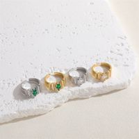 Retro Commute Water Droplets Copper Plating Inlay Zircon 14k Gold Plated White Gold Plated Open Rings main image 5