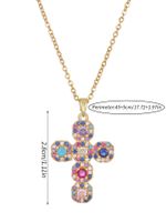 Vintage Style Cross Stainless Steel Copper 18k Gold Plated Pendant Necklace In Bulk sku image 1