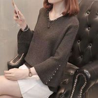 Women's Knitwear Long Sleeve Sweaters & Cardigans Casual Solid Color sku image 7
