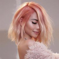 Women's Elegant Party Street Chemical Fiber High Temperature Wire Centre Parting Short Curly Hair Wigs sku image 1