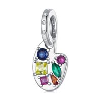 Casual Shiny Colorful Sterling Silver Inlay Zircon Jewelry Accessories sku image 4