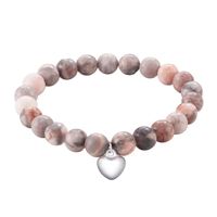 Beach Heart Shape Natural Stone Bracelets In Bulk sku image 1