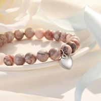 Beach Heart Shape Natural Stone Bracelets In Bulk main image 5