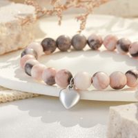 Beach Heart Shape Natural Stone Bracelets In Bulk main image 6