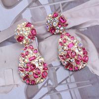 Wholesale Jewelry Glam Luxurious Geometric Alloy Zircon Plating Inlay Drop Earrings main image 1