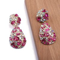 Wholesale Jewelry Glam Luxurious Geometric Alloy Zircon Plating Inlay Drop Earrings main image 3