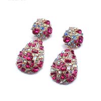 Wholesale Jewelry Glam Luxurious Geometric Alloy Zircon Plating Inlay Drop Earrings main image 2