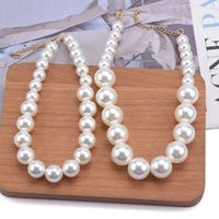 Retro Solid Color Imitation Pearl Plating Women's Layered Necklaces main image 4