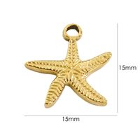 1 Piece 304 Stainless Steel 14K Gold Plated Starfish sku image 10