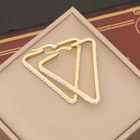 1 Pair Retro Commute Star Water Droplets Heart Shape Inlay Stainless Steel Rhinestones 18K Gold Plated Earrings sku image 12