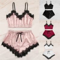 Holiday Women's Simple Style Solid Color Polyester Satin Shorts Sets Pajama Sets main image 1