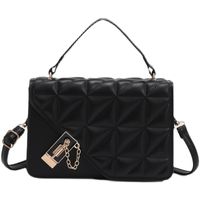 Women's Small Pu Leather Solid Color Basic Square Lock Clasp Handbag Crossbody Bag main image 6