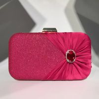 Women's All Seasons Polyester Solid Color Elegant Square Lock Clasp Evening Bag sku image 7
