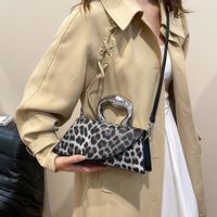 Women's Medium All Seasons Pu Leather Leopard Streetwear Square Flip Cover Handbag main image 4