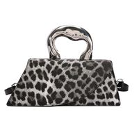 Women's Medium All Seasons Pu Leather Leopard Streetwear Square Flip Cover Handbag sku image 1
