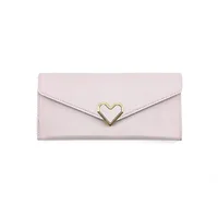 Women's Heart Shape Pu Leather Buckle Wallets sku image 1