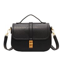 Women's Medium All Seasons Pu Leather Solid Color Streetwear Square Lock Clasp Handbag sku image 2