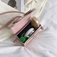 Women's Pu Leather Solid Color Basic Square Magnetic Buckle Crossbody Bag main image 5