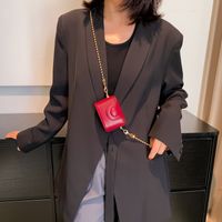 Women's Mini Pu Leather Solid Color Streetwear Square Magnetic Buckle Crossbody Bag main image 3
