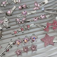 Casual Simple Style Star Bow Knot Rectangle Metal Inlay Rhinestones Hair Clip main image 5