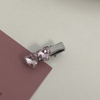Casual Simple Style Star Bow Knot Rectangle Metal Inlay Rhinestones Hair Clip sku image 1