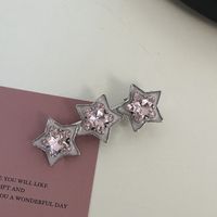 Casual Simple Style Star Bow Knot Rectangle Metal Inlay Rhinestones Hair Clip sku image 55