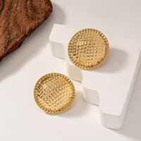 1 Pair Basic Lady Commute Round Plating Alloy 14k Gold Plated Ear Studs main image 4