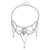 Simple Style Cross Alloy Beaded Women's Layered Necklaces sku image 11