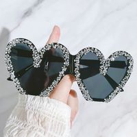 Streetwear Heart Shape Pc Special-shaped Mirror Diamond Full Frame Glasses main image 6