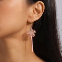 1 Pair Cute Flower Plastic Zinc Alloy Drop Earrings main image 10