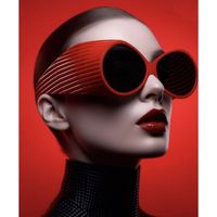 Hip-hop Exaggerated Geometric Pc Round Frame Full Frame Glasses main image 4