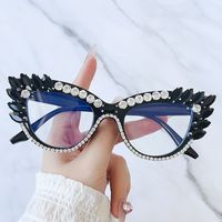 Hip-hop Punk Geometric Ac Special-shaped Mirror Diamond Full Frame Glasses sku image 1