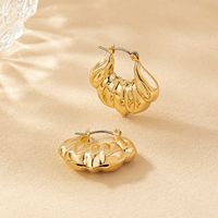 1 Pair Streetwear Solid Color Plating Ferroalloy 14k Gold Plated Earrings main image 4