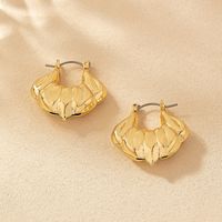 1 Pair Streetwear Solid Color Plating Ferroalloy 14k Gold Plated Earrings main image 3