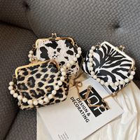 Women's Small Pu Leather Leopard Basic Vintage Style Square Buckle Shoulder Bag Crossbody Bag main image 2