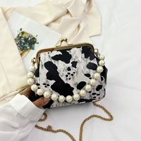 Women's Small Pu Leather Leopard Basic Vintage Style Square Buckle Shoulder Bag Crossbody Bag sku image 3