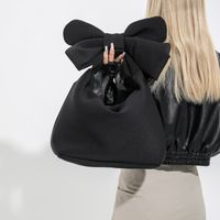 Women's Medium All Seasons Nylon Solid Color Streetwear Square Zipper Shoulder Bag Handbag sku image 1