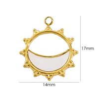 1 Piece 304 Stainless Steel Shell Diamond 14K Gold Plated Star Floral sku image 2