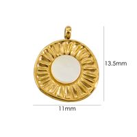 1 Piece 304 Stainless Steel Shell Diamond 14K Gold Plated Star Floral sku image 4
