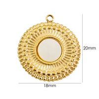 1 Piece 304 Stainless Steel Shell Diamond 14K Gold Plated Star Floral sku image 5