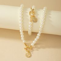 Ig Style Elegant Round Starfish 14k Gold Plated Rhinestones Arylic Plastic Ferroalloy Wholesale Jewelry Set main image 4