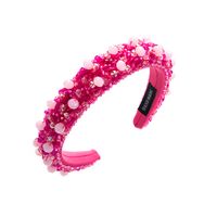 Elegant Lady Irregular Cloth Inlay Crystal Hair Band sku image 3